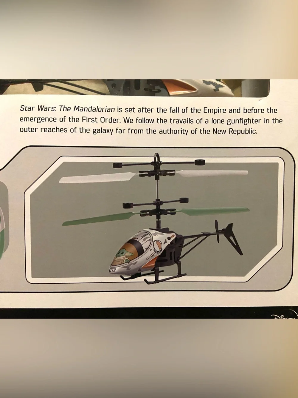 NIB Star Wars Mandalorian Green & White RC Helicopter Toy
